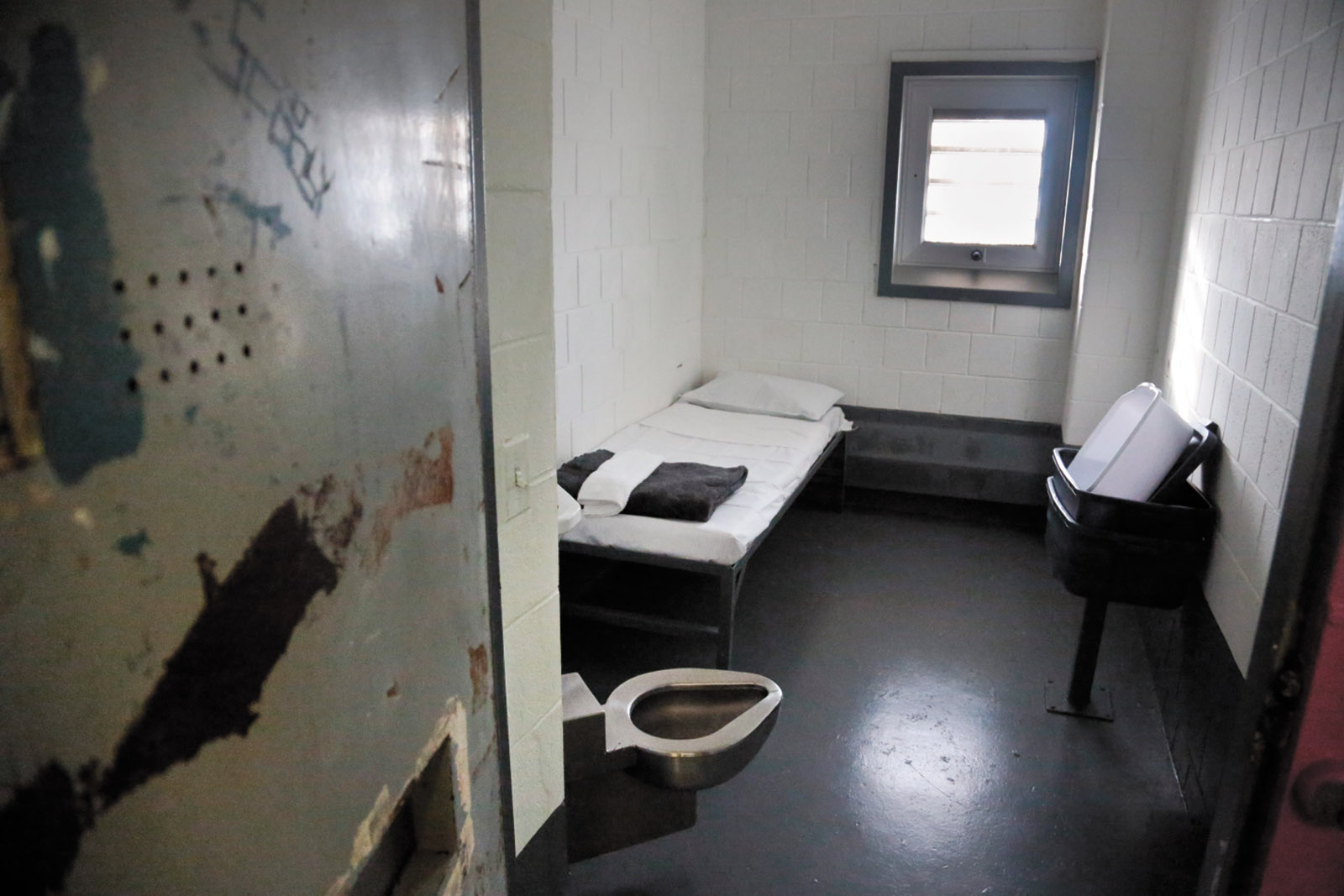A solitary confinement cell at Rikers Island jail, New York City, January 2016
