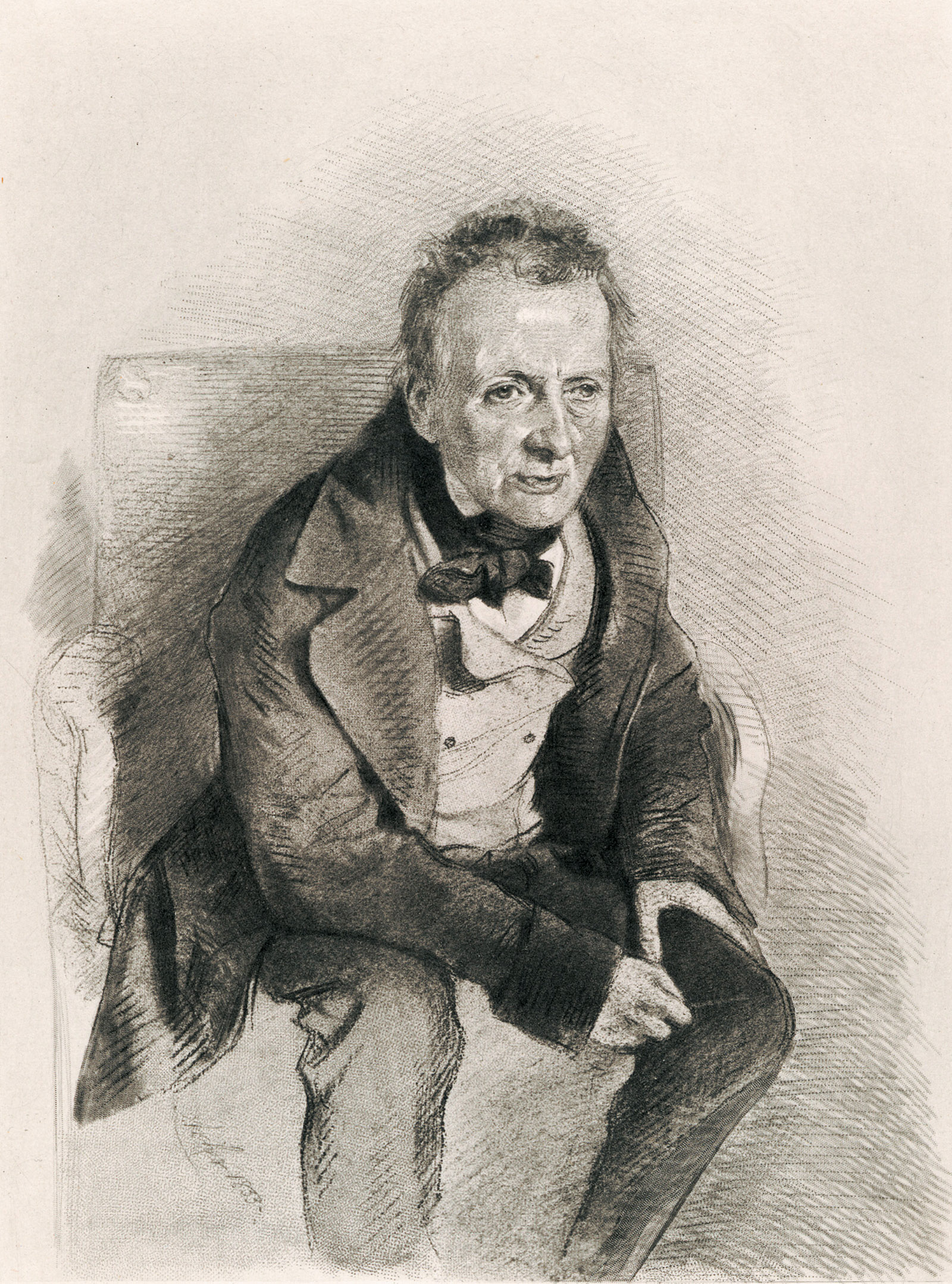 Thomas De Quincey; photogravure after an 1855 chalk drawing by James Archer