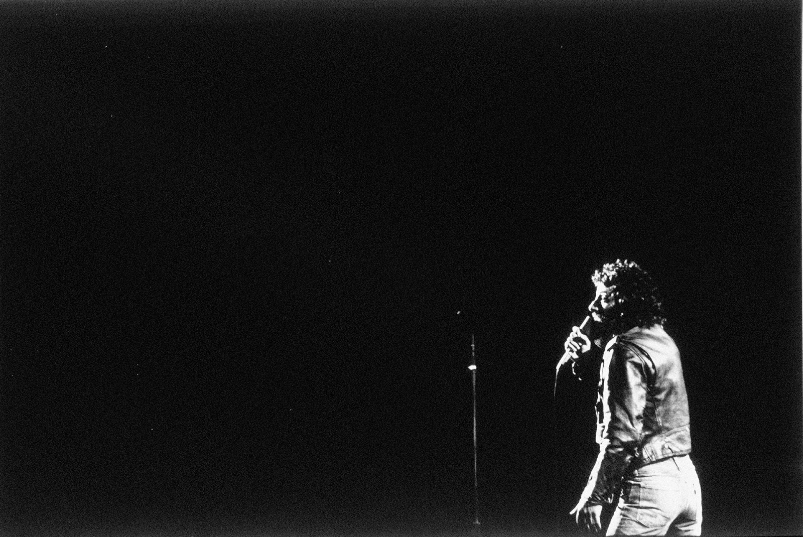 Bruce Springsteen performing at the Bottom Line, New York City, August 1975