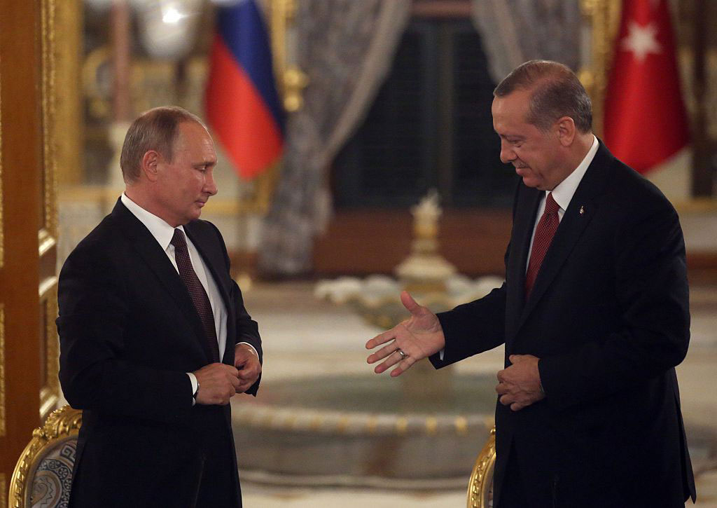 Russian President Vladimir Putin and Turkish President Recep Tayyip Erdoğan, Istanbul, October 10, 2016