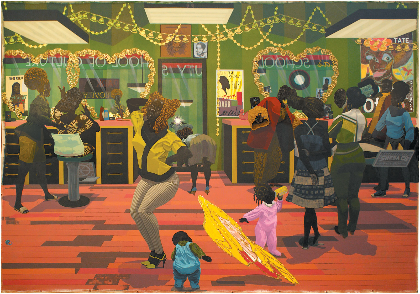 Kerry James Marshall: School of Beauty, School of Culture, 107 7/8 x 157 7/8 inches, 2012