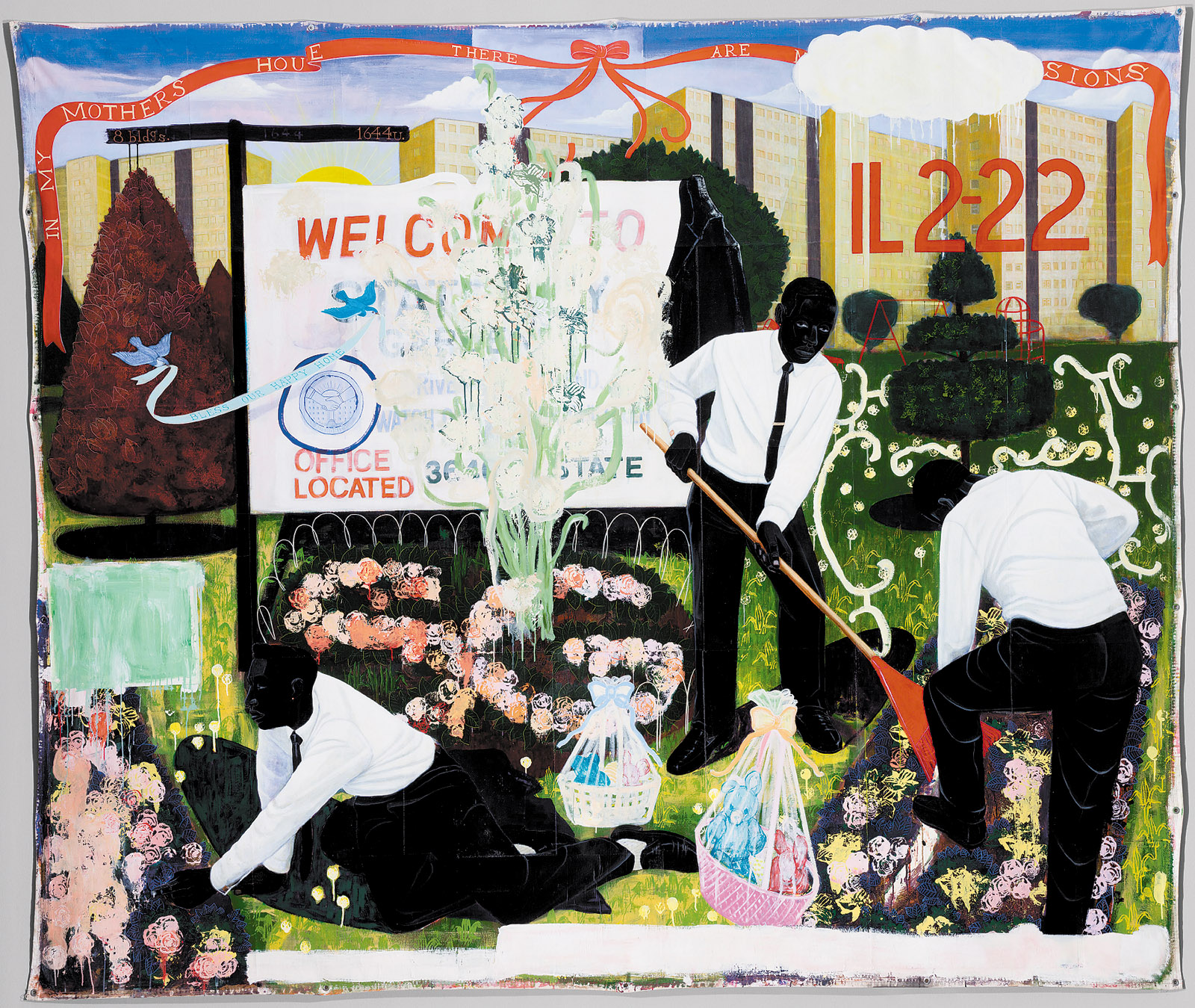 Kerry James Marshall: Many Mansions, 114 x 135 inches, 1994