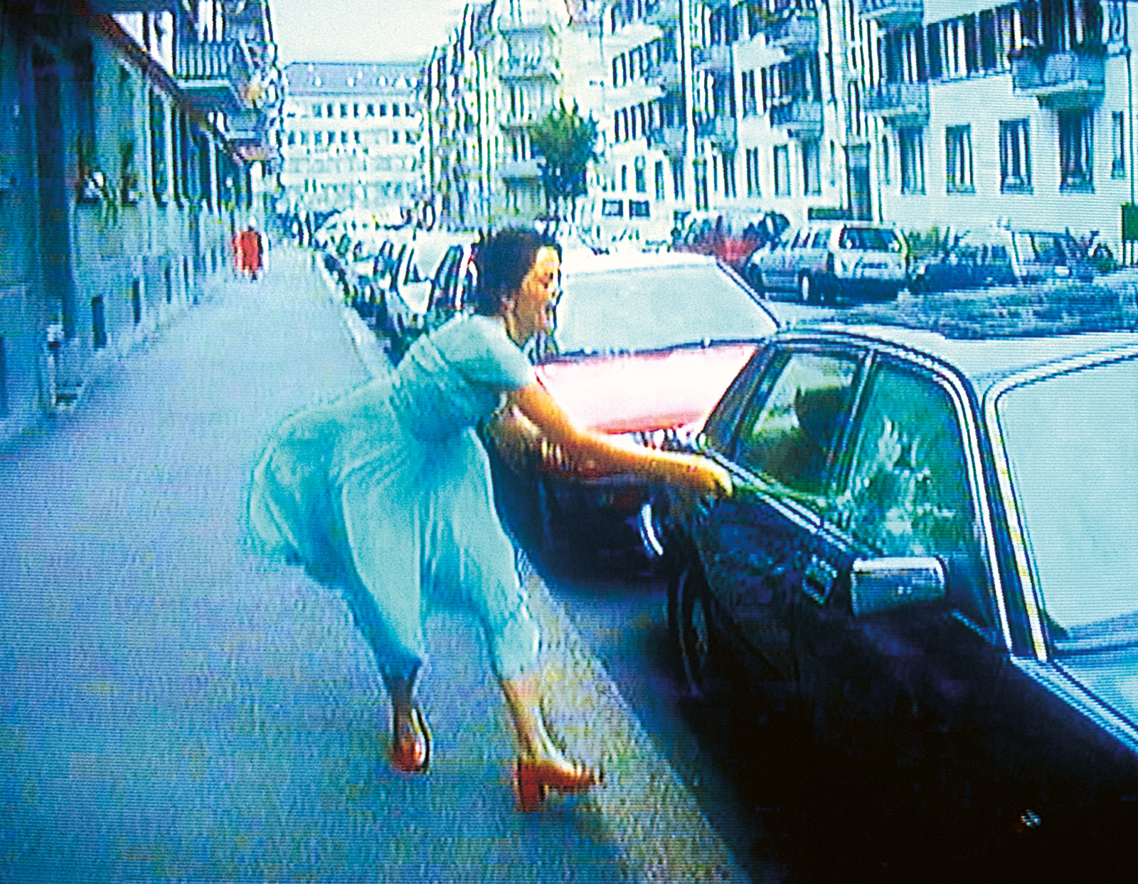 Still from Pipilotti Rist's Ever Is Over All, 1997