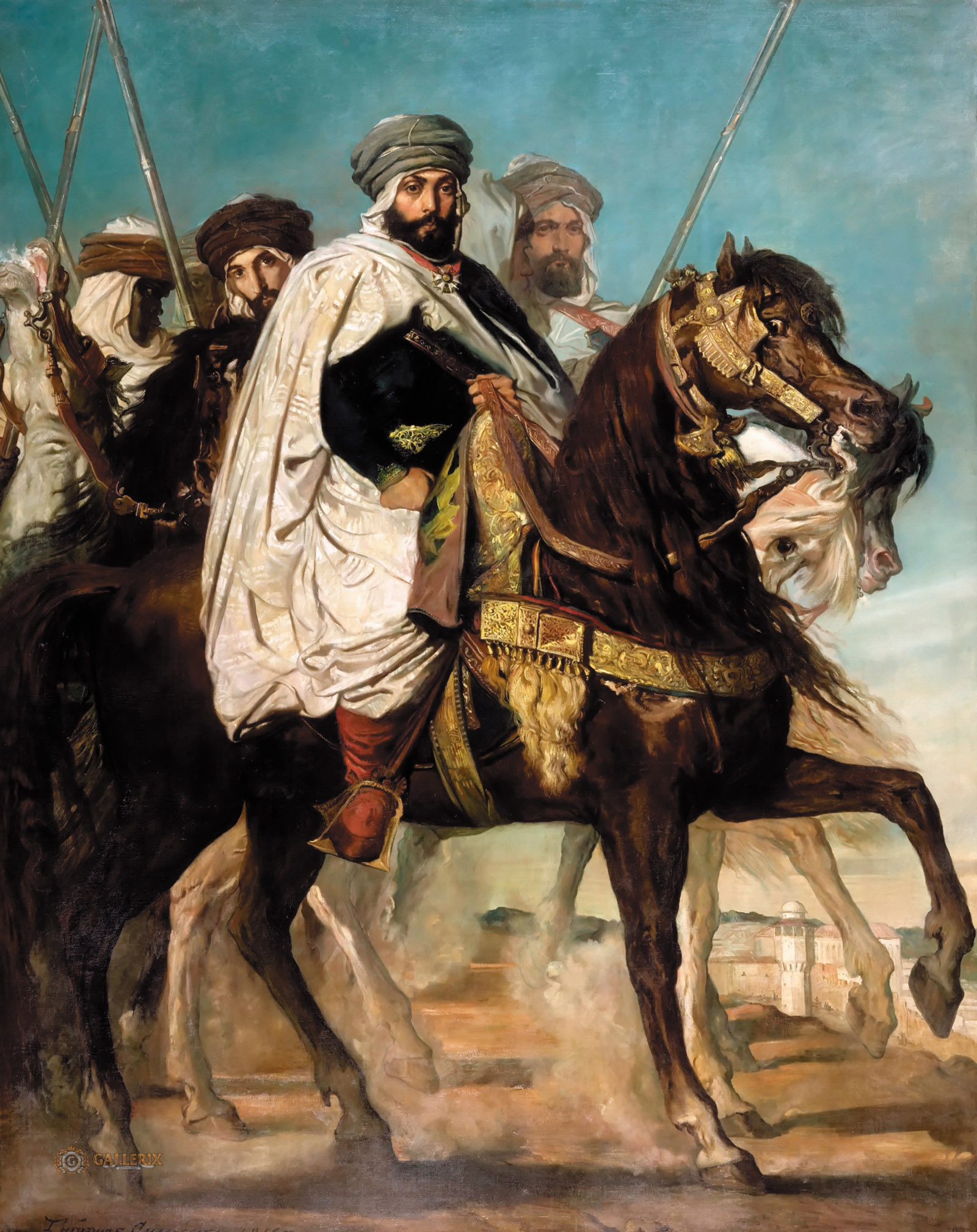 Théodore Chassériau: Caliph of Constantine Ali-Hamed Followed by His Escort, 1845