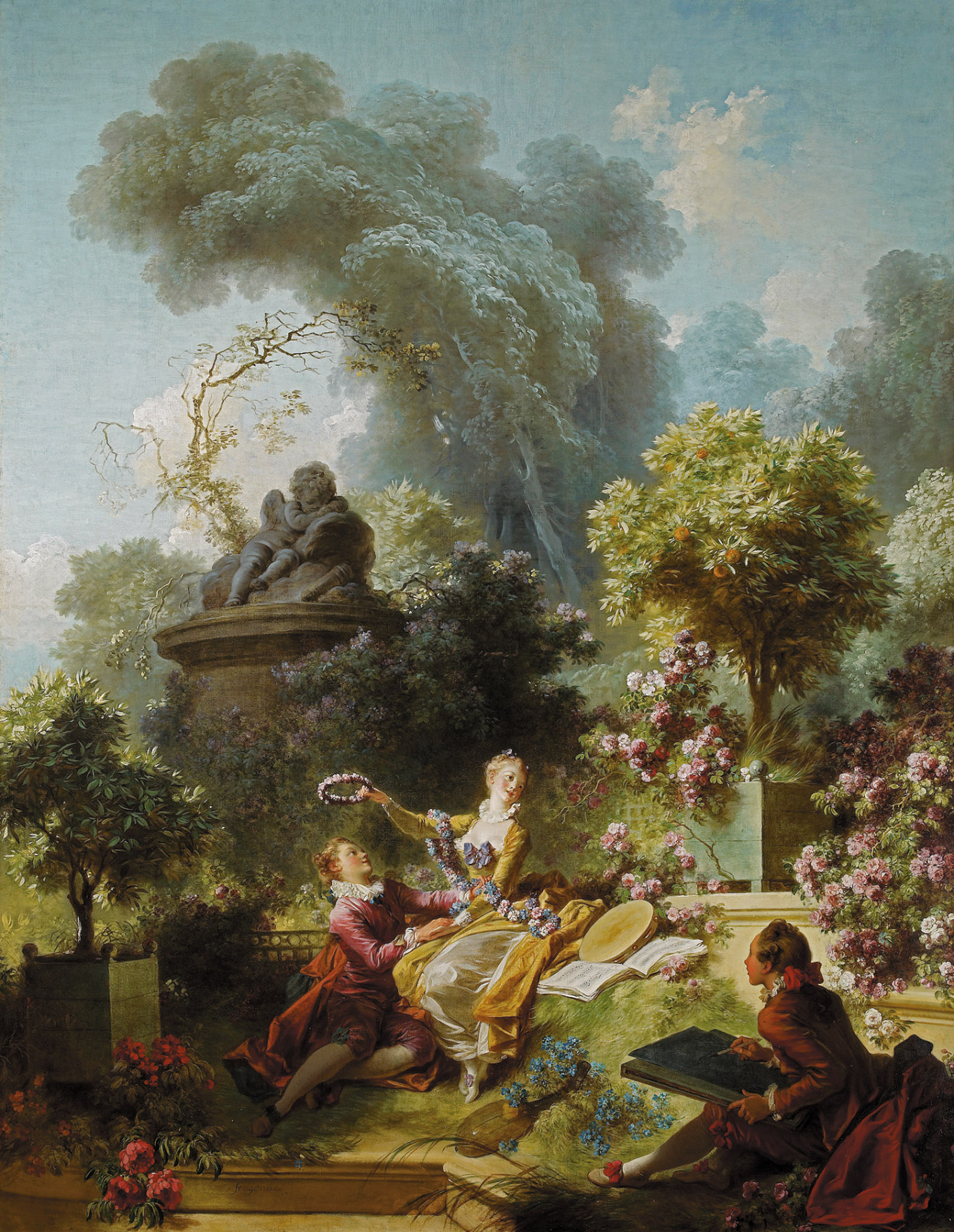 Jean-Honoré Fragonard: The Progress of Love: The Lover Crowned, 1771–1772