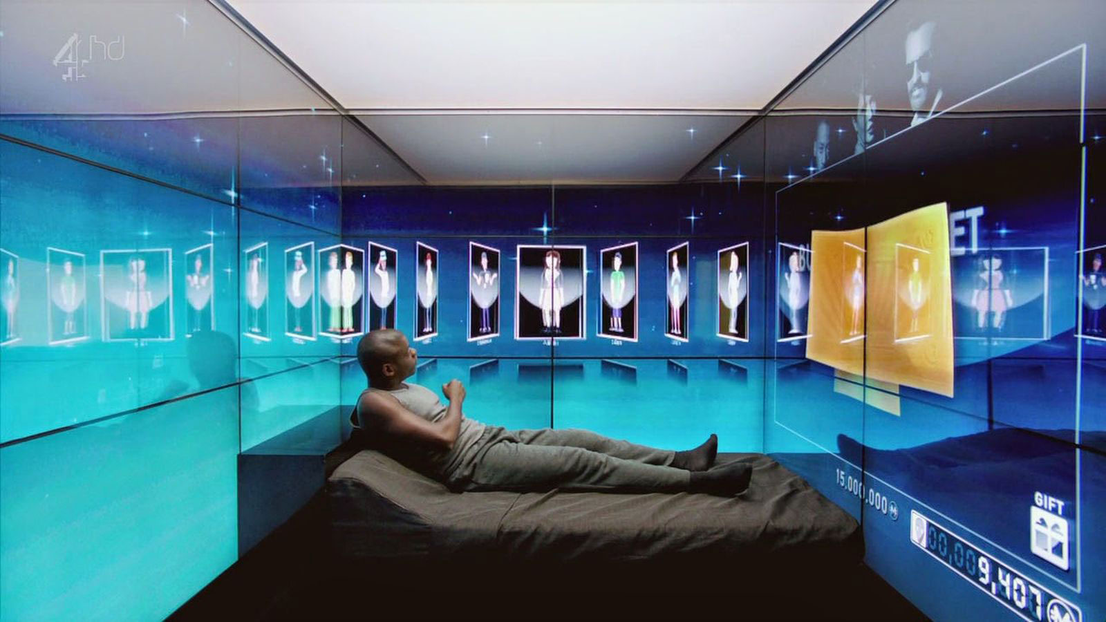 Daniel Kaluuya as Bing in “Fifteen Million Merits,” <em>Black Mirror</em> Season 1, 2011