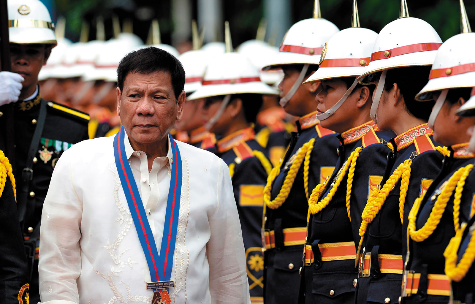 Rodrigo Duterte the day after he was sworn in as president of the Philippines, Manila, July 1, 2016