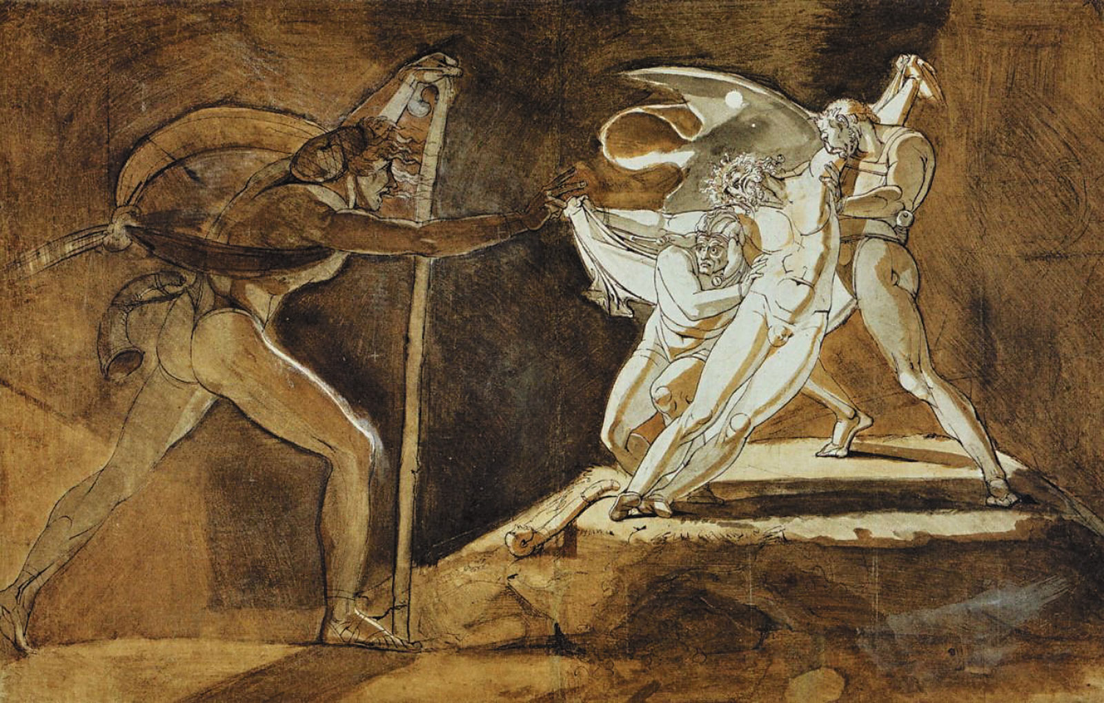 ‘Edgar, Feigning Madness, Approaches Lear’; drawing by Henry Fuseli, 1772
