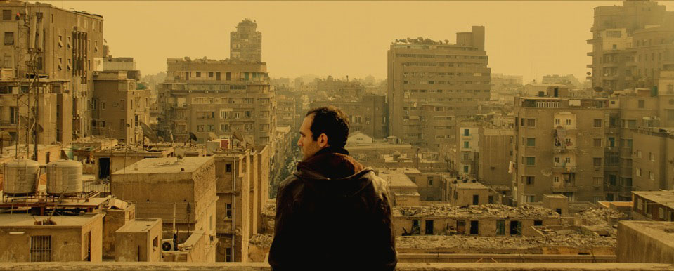Khalid Abdalla as the filmmaker Khalid in Tamer El Said's In the Last Days of the City, 2016