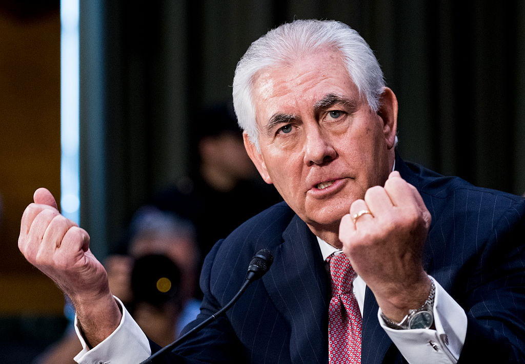 Rex Tillerson, secretary of state nominee and former ExxonMobil CEO, during his Senate Foreign Relations Committee confirmation hearing, January 11, 2017