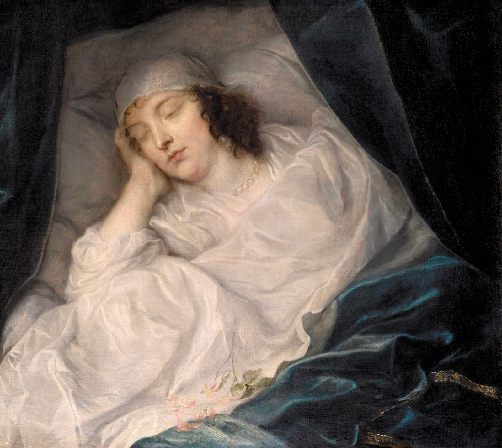 Anthony van Dyck: Venetia, Lady Digby, on Her Deathbed, 1633