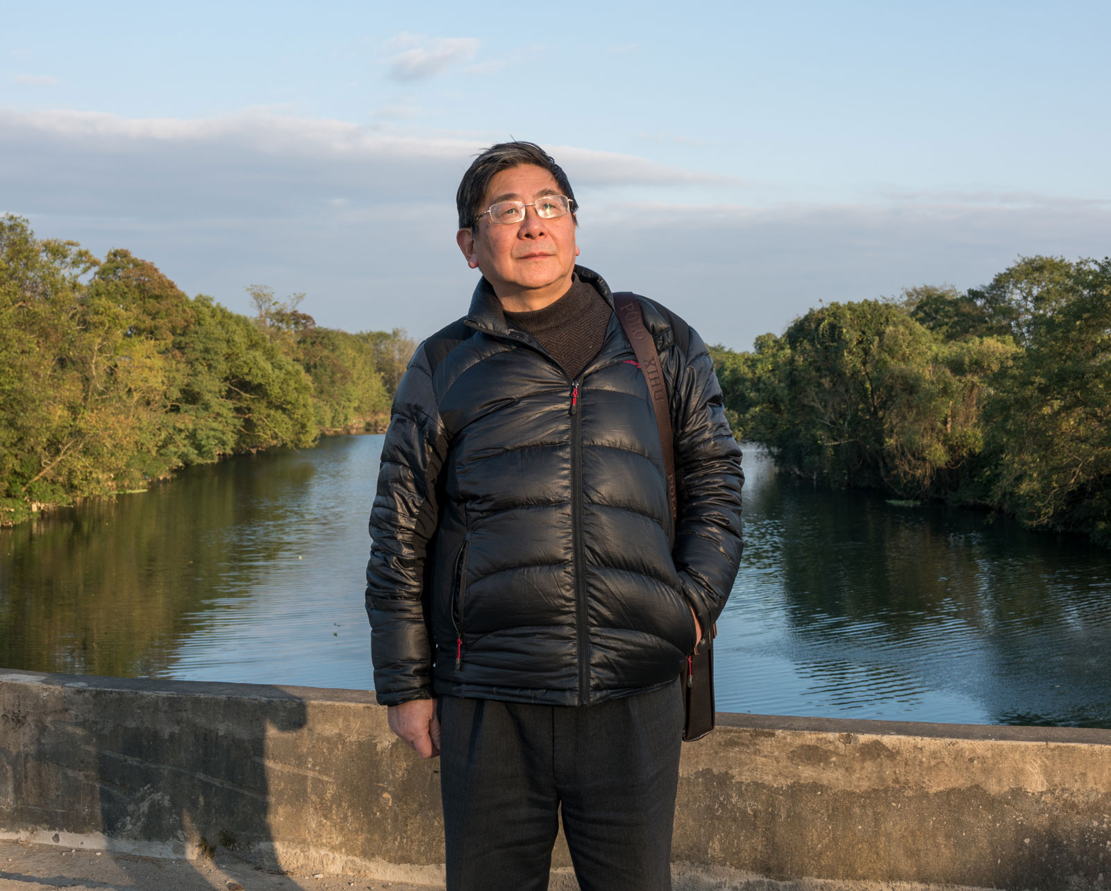 Tan Hecheng, author of The Killing Wind, on China's Cultural Revolution, at Widow's Bridge where many were murdered in the fall of 1967, November 2016