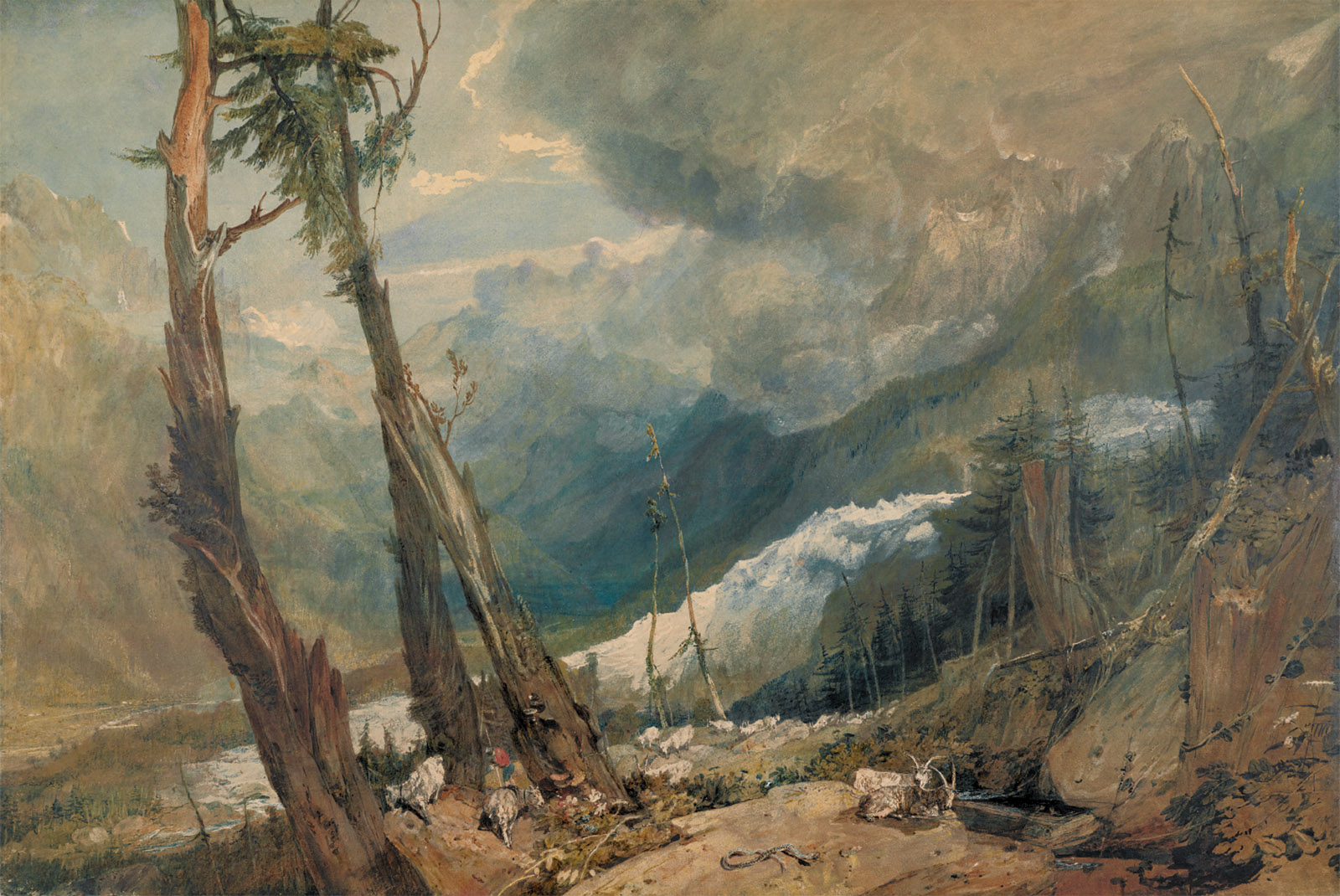 J.M.W. Turner: Glacier and Source of the Arveiron, Chamonix, 1803