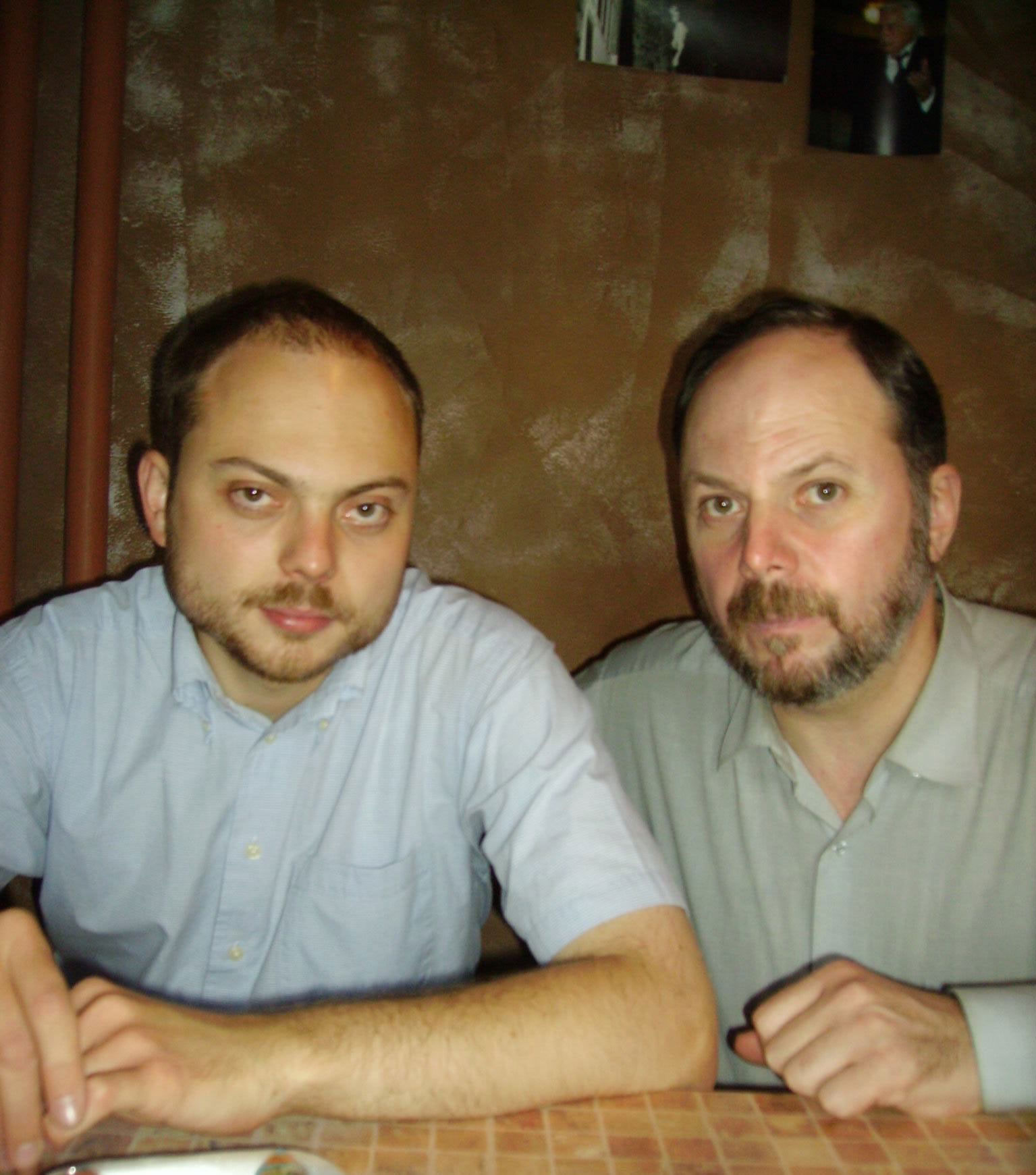 Vladimir Kara-Murza and his father, Vladimir Kara-Murza Sr., Moscow, 2007