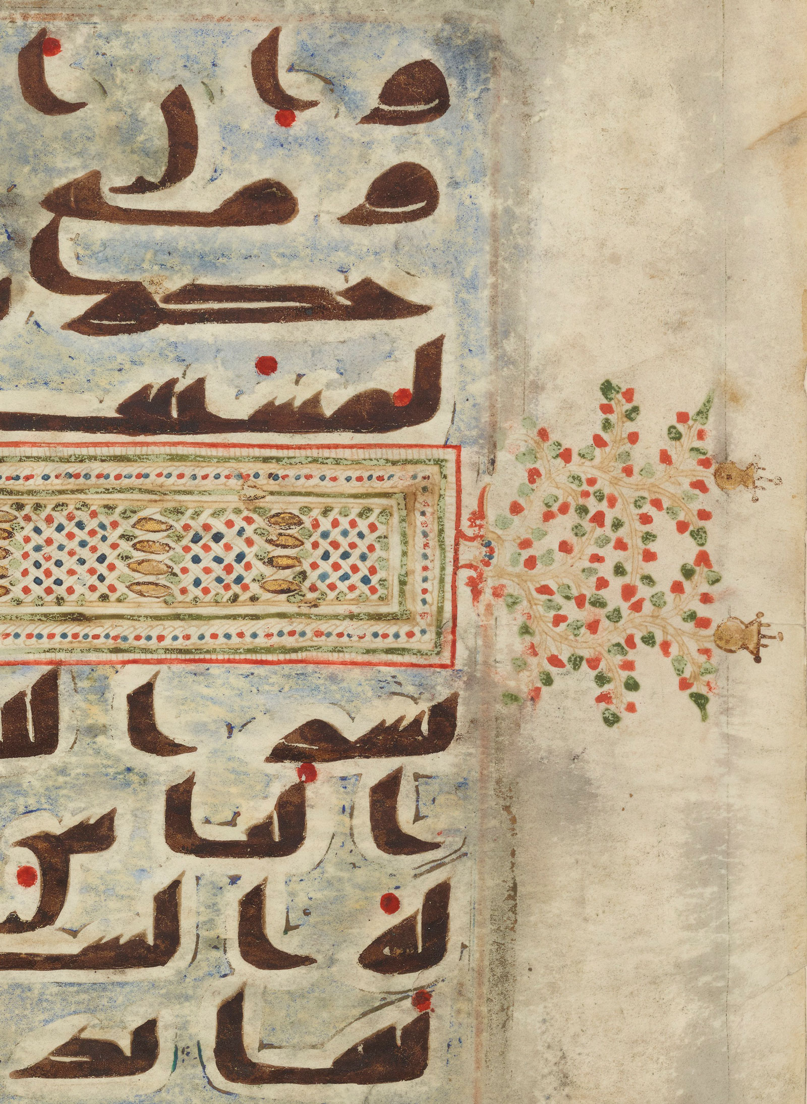 Detail from a Koran, Near East, Abbasid period, ninth century