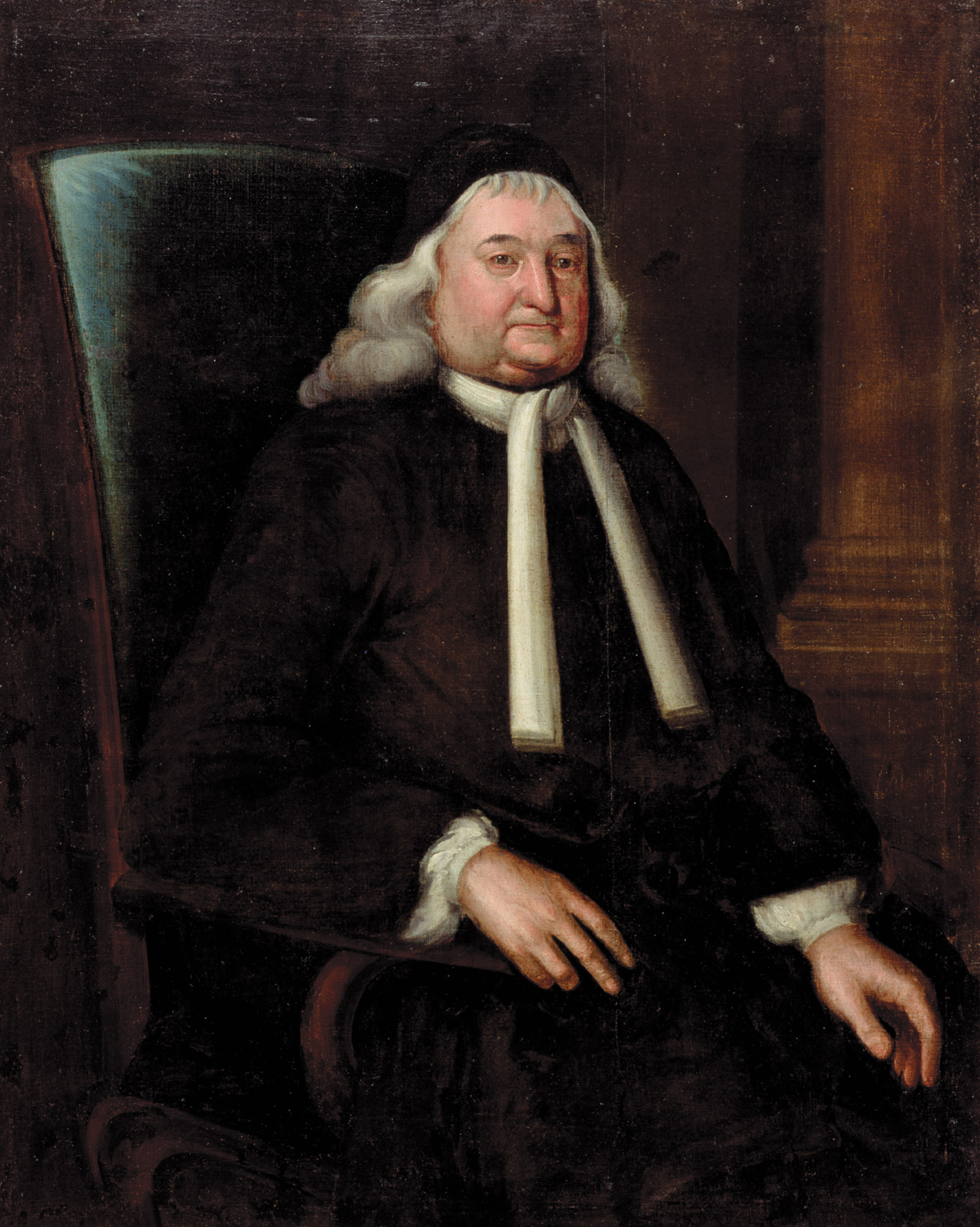 Samuel Sewall; portrait by Nathaniel Emmons, 1728