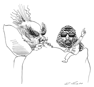 Yitzhak Shamir and Yasir Arafat
