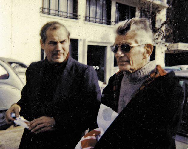 Richard Seaver and Samuel Beckett, Paris, mid-1970s; photograph by Jeannette Seaver
