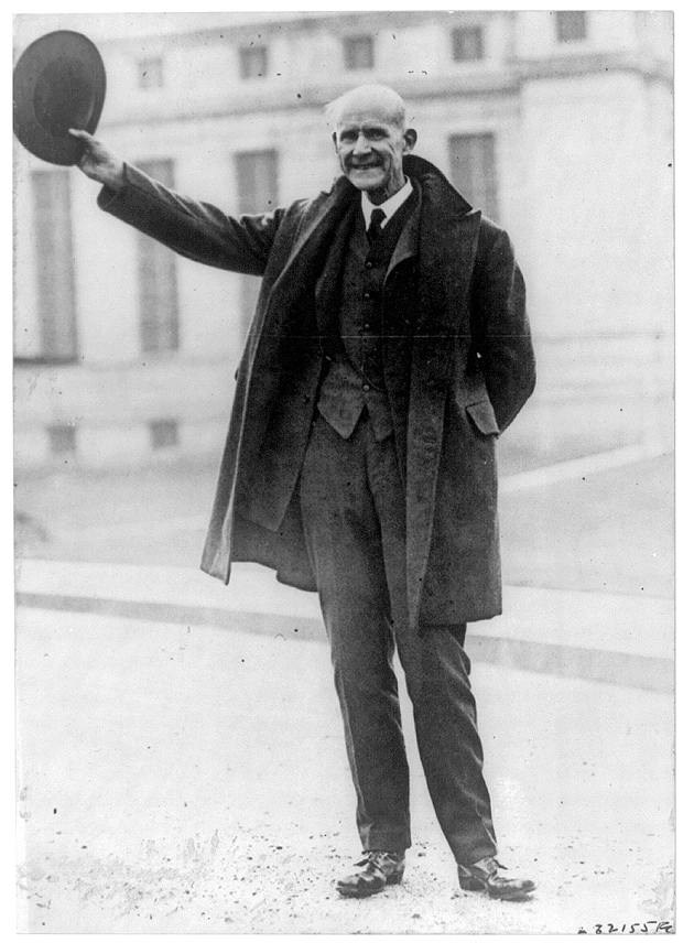 Eugene Debs just after his release from the Atlanta penitentiary, December 25, 1921

