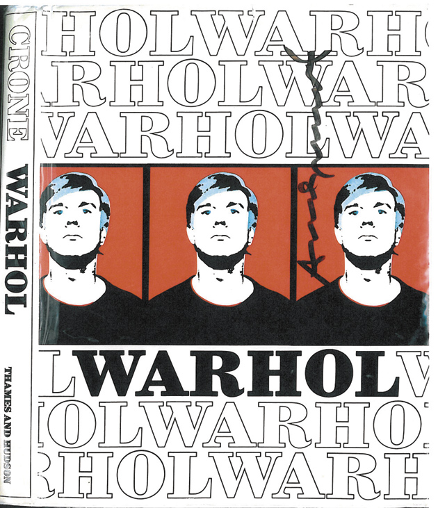 The London art collector Anthony d’Offay’s copy of the catalogue raisonné of Andy Warhol’s work compiled by Rainer Crone (1970), the cover of which was signed by Warhol in 1986. The cover image, chosen by Crone and Warhol, is the copy of Warhol’s Red Self Portrait (1965) that he dedicated to its then owner, the art dealer Bruno Bischofberger, with the inscription ‘To Bruno B Andy Warhol 1969.’ The picture is now owned by d’Offay.
