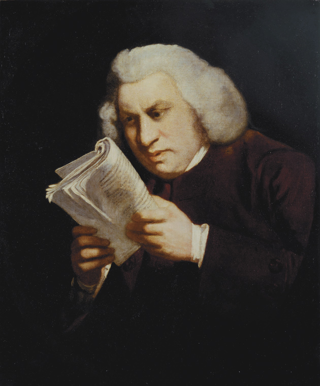 The 'Blinking Sam' portrait of Samuel Johnson by Joshua Reynolds, 1775; on view in the exhibition 'Samuel Johnson: Literary Giant of the 18th Century,' at the Huntington Library, San Marino, California, through September 21, 2009