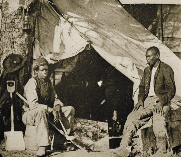 John Henry, right, an escaped slave who joined the Union Army as a servant, 1861–1865
