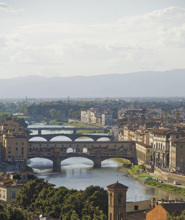 The view of Ponte Vecchio, from the Piazzale Michelangelo, Florence 
