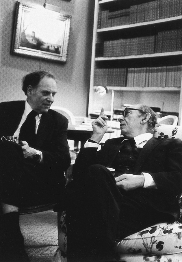 Isaiah Berlin with Sidney Morgenbesser, a professor of philosophy at Columbia, New York City, 1980s
