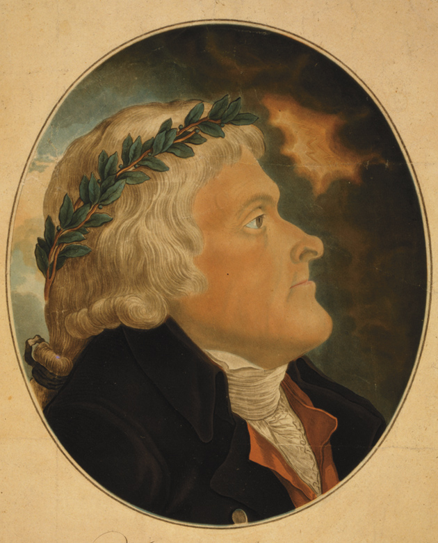 Thomas Jefferson; aquatint by Michel Sokolnicki, after a portrait by Tadeusz Kosciuszko, early 1800s
