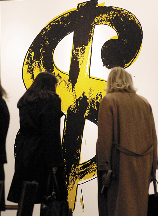 Andy Warhol's Dollar Sign at the European Fine Arts Fair, Maastricht, Netherlands, 2004