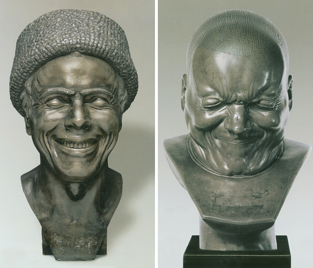 Franz Xaver Messerschmidt: The Artist as He Imagined Himself Laughing, 1777–1781 (left), and An Arch-Rascal, 1771–1783 (right)
