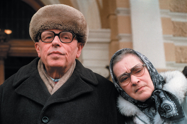 Andrei Sakharov and his wife, Yelena Bonner, Moscow, March 1987
