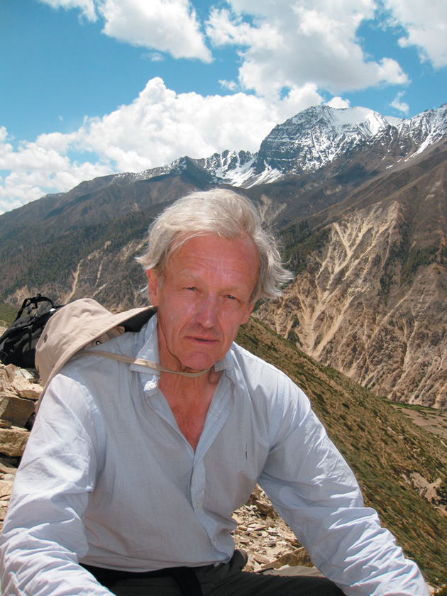 Colin Thubron in the Karnali River valley of Nepal, near the Tibetan border, May 2009
