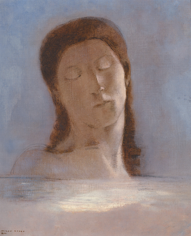 Odilon Redon: Closed Eyes, 1890; from the exhibition ‘Odilon Redon: The Prince of Dreams, 1840–1916,’ at the Grand Palais, Paris, March 23–June 20, 2011, and the Musée Fabre, Montpellier, July 7–October 16, 2011
