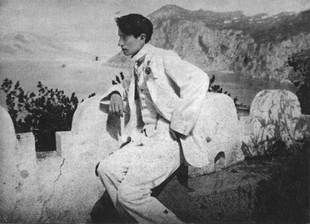 Sigizmund Krzhizhanovsky on vacation in Italy, summer 1912

