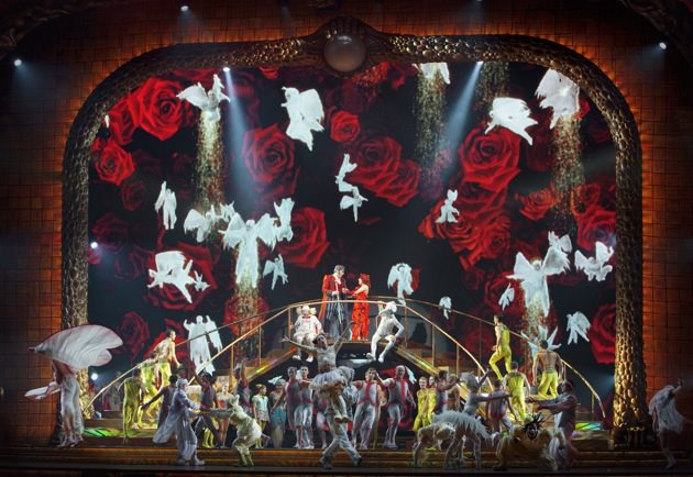 The finale of Cirque du Soleil’s production of Zarkana at Radio City Music Hall, New York City