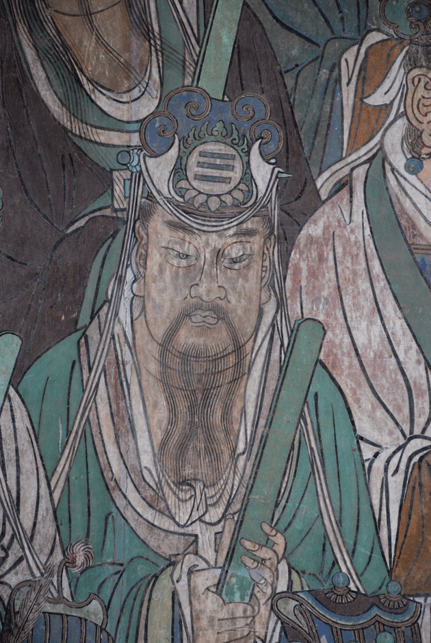 Detail from a 14th century mural from the Daoist Yonglegong Temple in Shanxi province