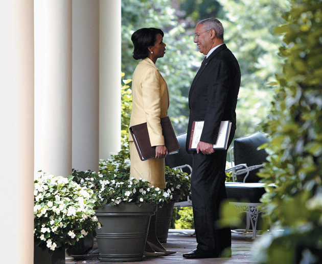 Condoleezza Rice and Colin Powell, Washington, D.C., May 2004
