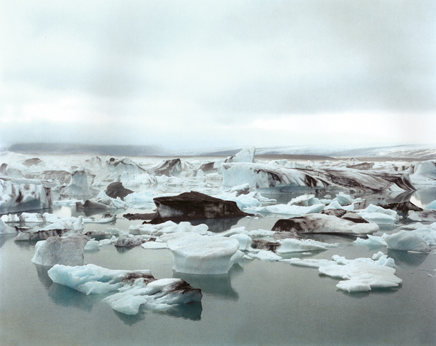 Icebergs in Iceland’s Jökulsárlón lagoon, which is constantly growing as the Vatnajökull glacier—Europe’s largest—melts; photograph by Olaf Otto Becker from his book Under the Nordic Light: A Journey Through Time, Iceland, 1999–2011, which has just been published by Hatje Cantz
