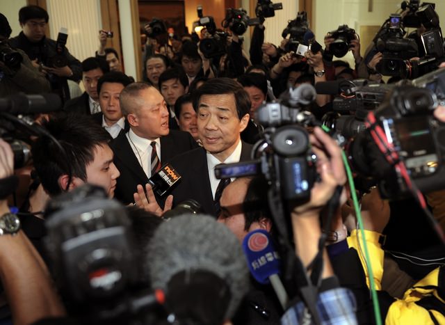 Bo Xilai, former leader of the city of Chongqing, arriving for a meeting at the National People's Congress in Beijing, March 6, 2010.