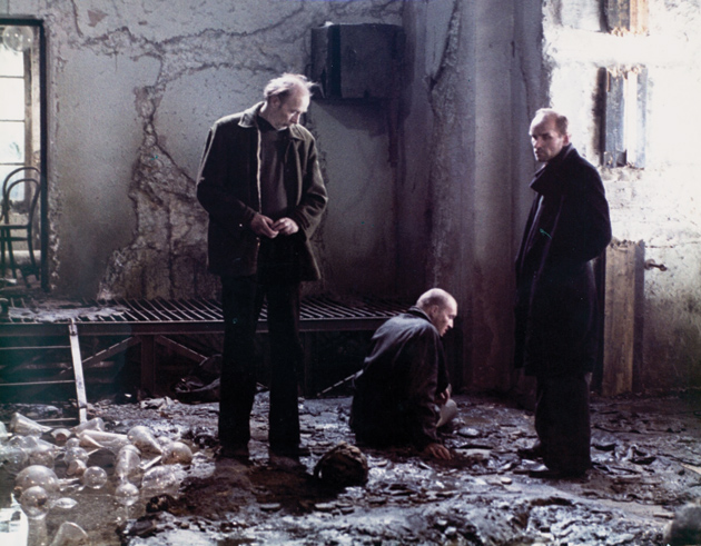 Nikolai Grinko as ‘Professor,’ Alexander Kaidanovsky as ‘Stalker,’ and Anatoli Solonitsyn as ‘Writer’ in Andrei Tarkovsky’s film Stalker, 1979
