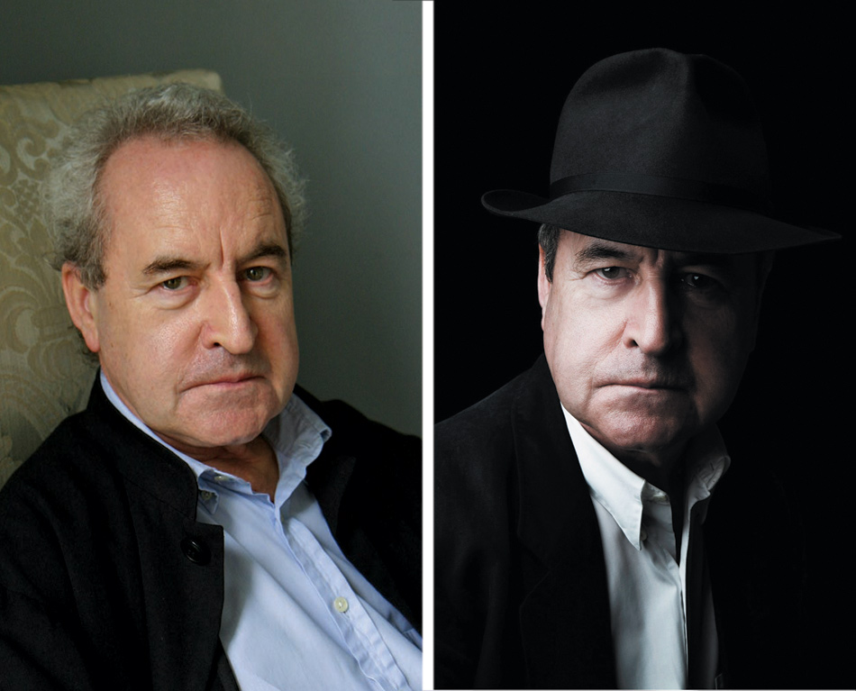 John Banville, from the dust jacket of Ancient Light, and Banville as Benjamin Black, from the dust jacket of Vengeance
