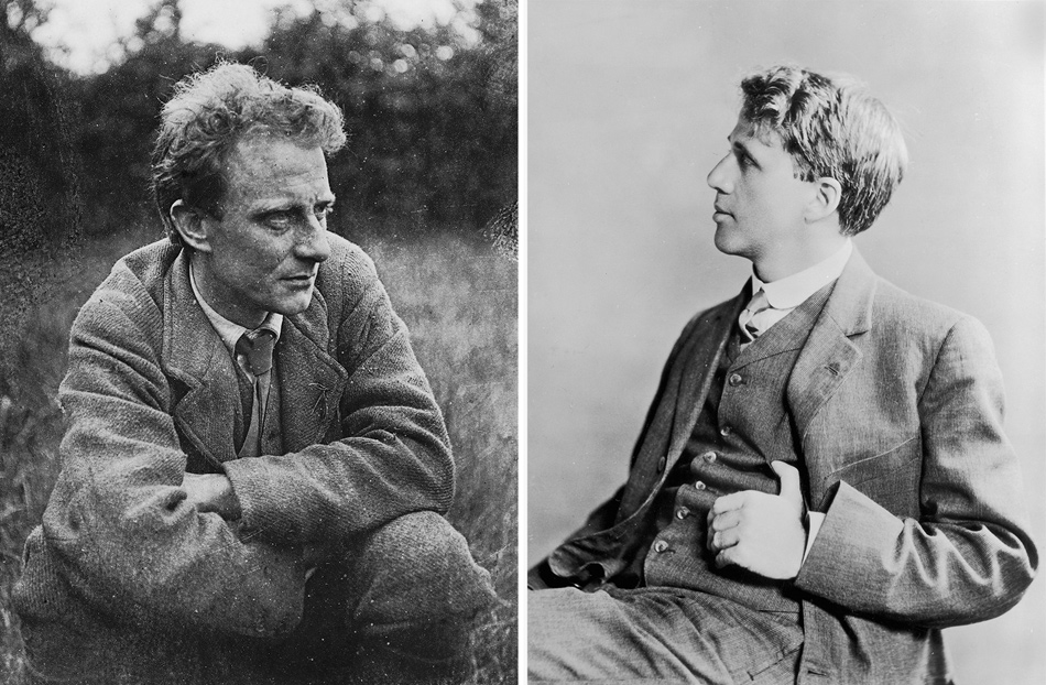 At left, Edward Thomas, Steep, East Hampshire, 1914; at right, Robert Frost, 1913. Frost had moved to England in 1912, and between 1913 and his return to the US in 1915, Helen Vendler writes, he and Thomas ‘were as inseparable as they could manage to make themselves.’