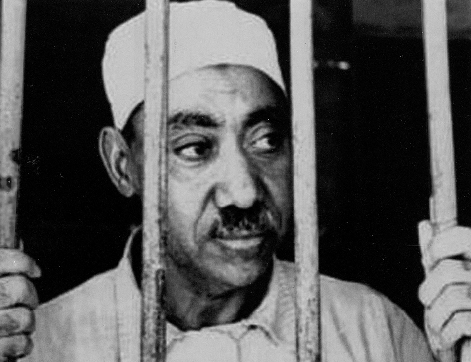 Sayyid Qutb in prison in Egypt, where he was executed in 1966