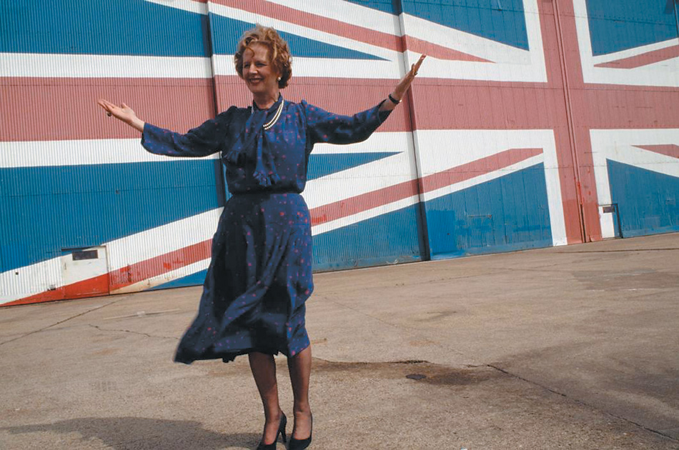 Prime Minister Margaret Thatcher launching the Conservative manifesto on the Isle of Wight, May 1983