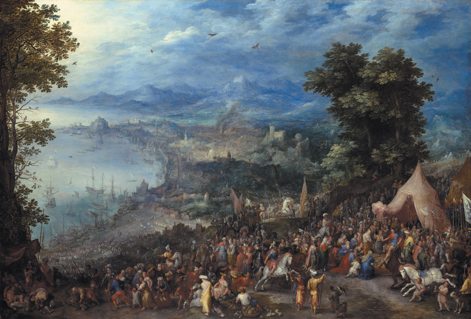 Jan Brueghel the Elder: View of a Seaport with the Temperance of Scipio, 1600.