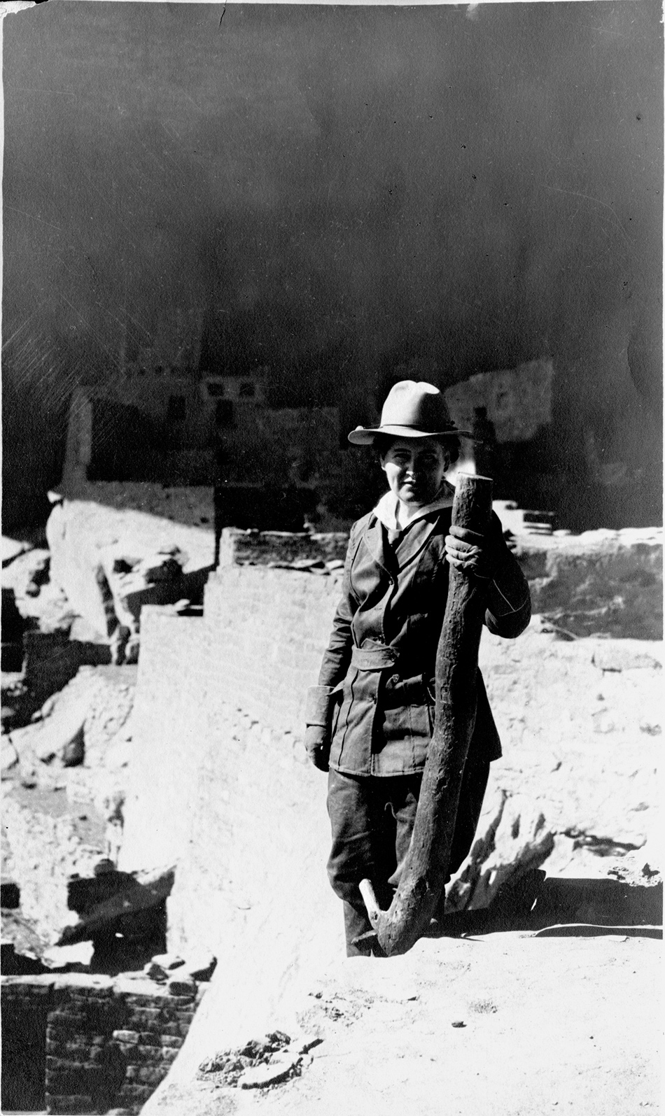 Willa Cather at the Cliff Palace, Mesa Verde, Colorado, 1915