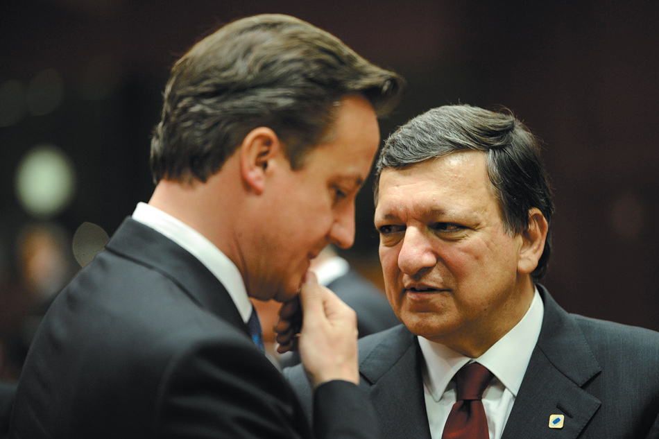 British Prime Minister David Cameron and European Commission President José Manuel Barroso, Brussels, May 2012