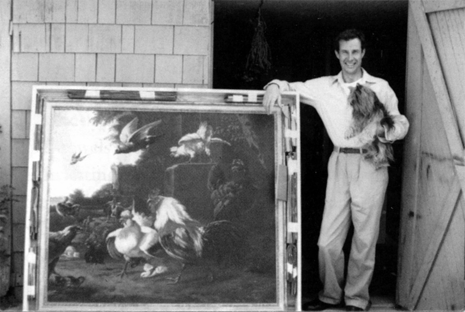 The American art forger Ken Perenyi with one of his works, 1988