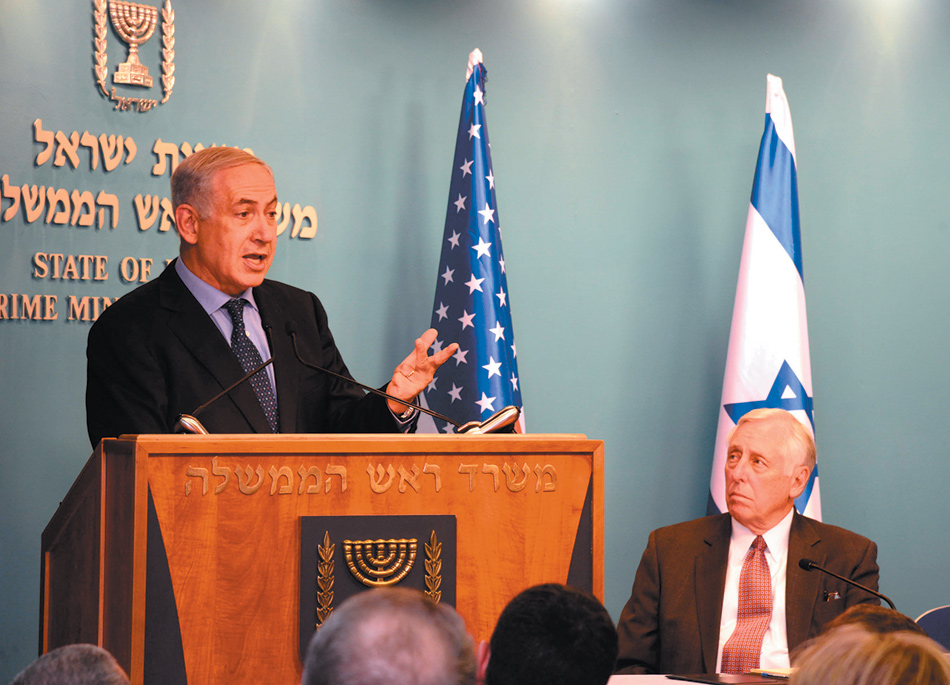 Israeli Prime Minister Benjamin Netanyahu meeting with Steny Hoyer and other Democrats from the US House of Representatives, Jerusalem, August 6, 2013